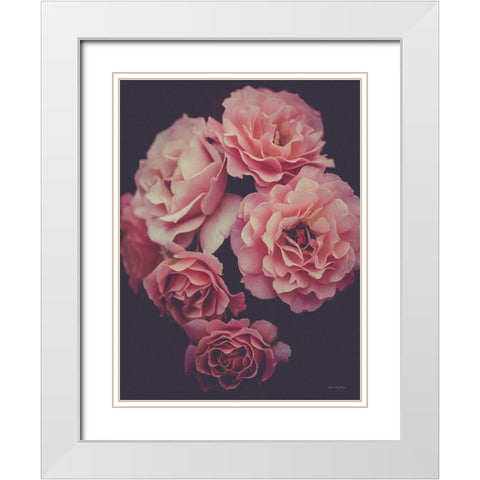Dreamy Roses White Modern Wood Framed Art Print with Double Matting by Seven Trees Design