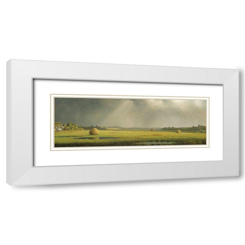Sun and Rain   White Modern Wood Framed Art Print with Double Matting by Seven Trees Design