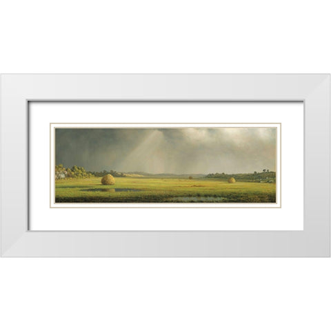 Sun and Rain   White Modern Wood Framed Art Print with Double Matting by Seven Trees Design