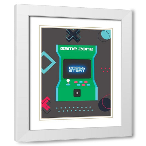 Game Zone     White Modern Wood Framed Art Print with Double Matting by Seven Trees Design