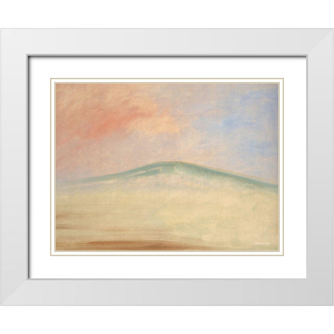 Mountain in the Sky White Modern Wood Framed Art Print with Double Matting by Seven Trees Design
