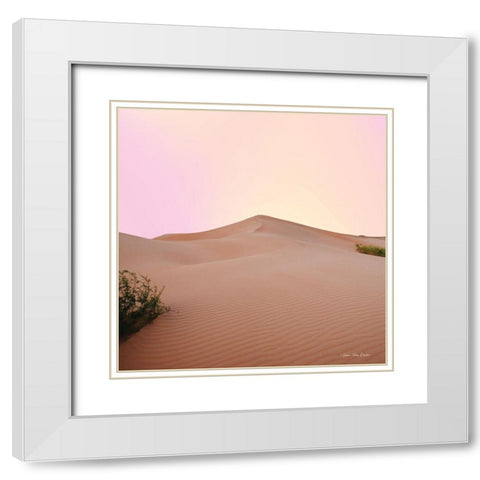 The Calm Dune White Modern Wood Framed Art Print with Double Matting by Seven Trees Design