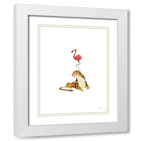 Mediterranean Lemon White Modern Wood Framed Art Print with Double Matting by Seven Trees  Design