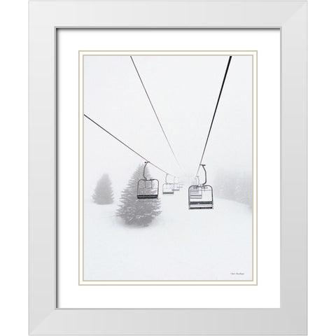 The Sky Slope    White Modern Wood Framed Art Print with Double Matting by Seven Trees Design