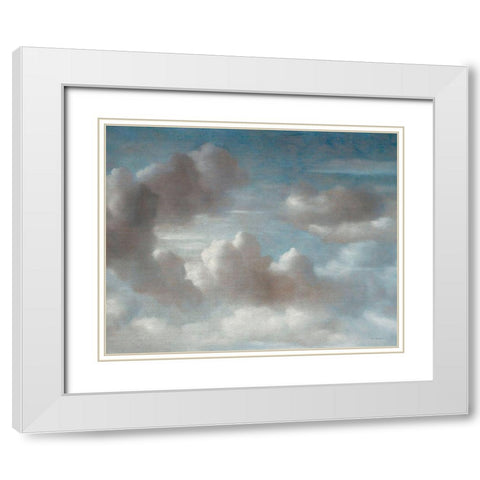 The Clouds White Modern Wood Framed Art Print with Double Matting by Seven Trees Design