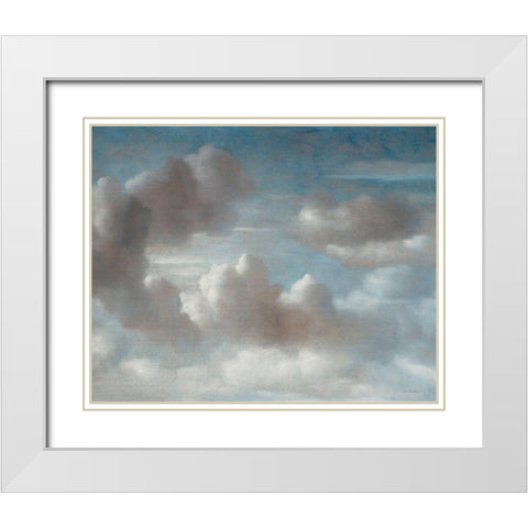 The Clouds White Modern Wood Framed Art Print with Double Matting by Seven Trees Design