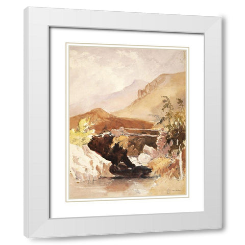 The Dreamy Landscape White Modern Wood Framed Art Print with Double Matting by Seven Trees Design
