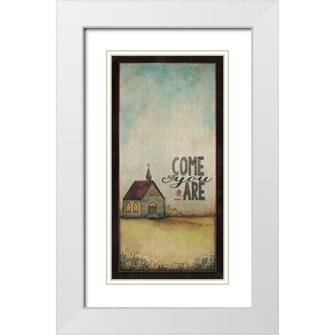 Come As You Are White Modern Wood Framed Art Print with Double Matting by Crawford, Tonya