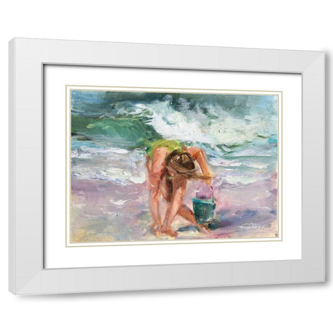 Something Shiny White Modern Wood Framed Art Print with Double Matting by Owen-Cullimore, Tracey