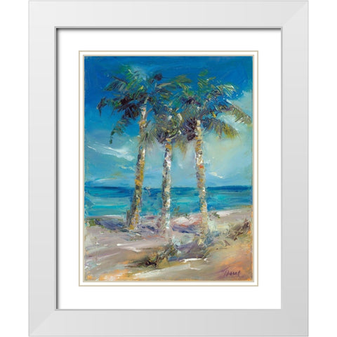 Threes Company   White Modern Wood Framed Art Print with Double Matting by Owen-Cullimore, Tracy