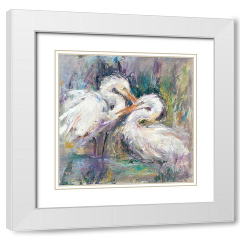 Twin Beaks White Modern Wood Framed Art Print with Double Matting by Owen-Cullimore, Tracy