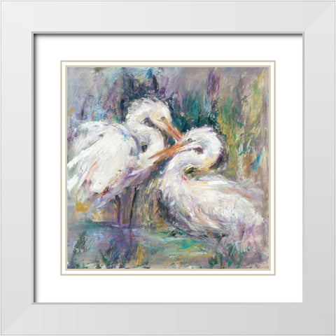 Twin Beaks White Modern Wood Framed Art Print with Double Matting by Owen-Cullimore, Tracy