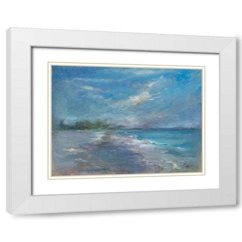 Serenity White Modern Wood Framed Art Print with Double Matting by Owen-Cullimore, Tracy