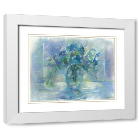 Susies Blue White Modern Wood Framed Art Print with Double Matting by Owen-Cullimore, Tracy