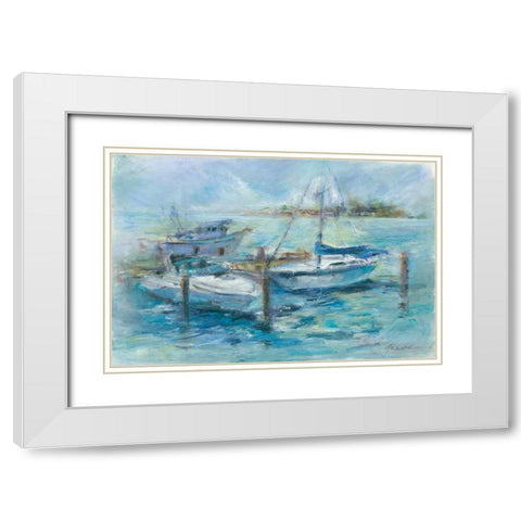 Dockside White Modern Wood Framed Art Print with Double Matting by Owen-Cullimore, Tracy