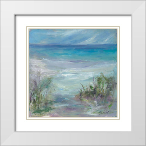 Blue Horizons White Modern Wood Framed Art Print with Double Matting by Owen-Cullimore, Tracy