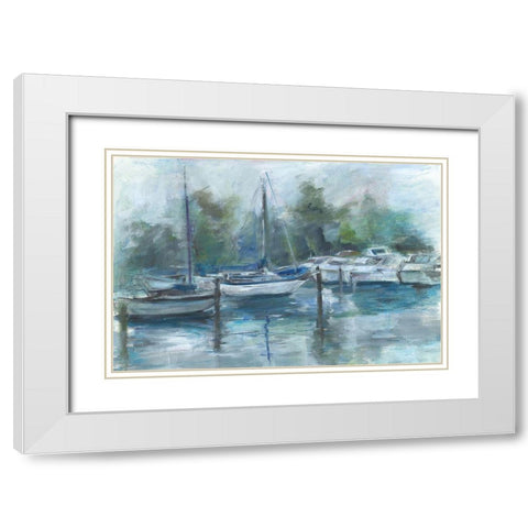 Lagoon White Modern Wood Framed Art Print with Double Matting by Owen-Cullimore, Tracy