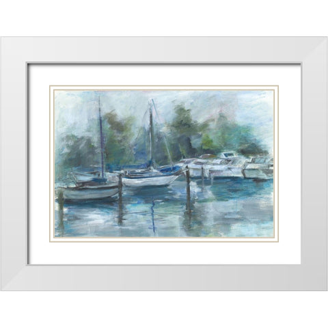 Lagoon White Modern Wood Framed Art Print with Double Matting by Owen-Cullimore, Tracy