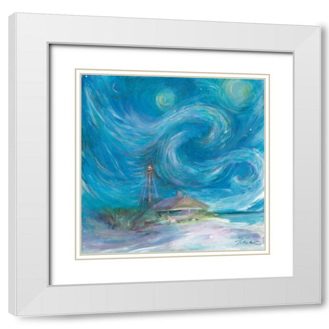Starry Night White Modern Wood Framed Art Print with Double Matting by Owen-Cullimore, Tracy