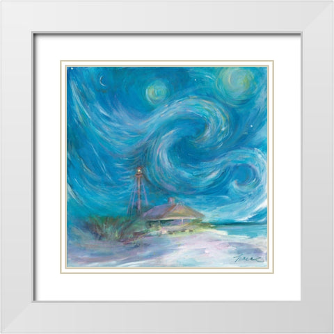 Starry Night White Modern Wood Framed Art Print with Double Matting by Owen-Cullimore, Tracy