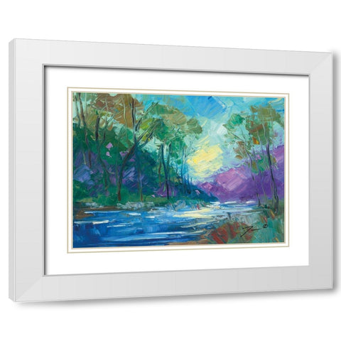 Early Light Impressions White Modern Wood Framed Art Print with Double Matting by Trujillo, Jose