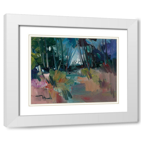 A New Day White Modern Wood Framed Art Print with Double Matting by Trujillo, Jose