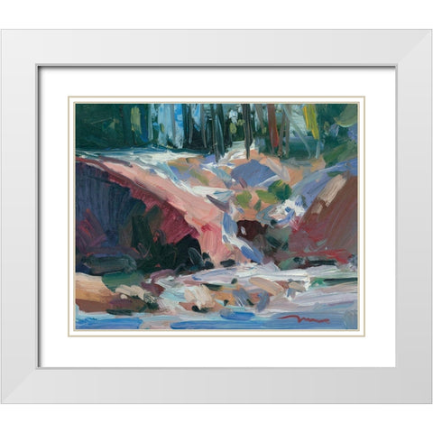 Cascade White Modern Wood Framed Art Print with Double Matting by Trujillo, Jose