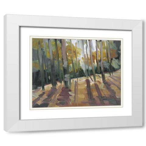 Backlit Woods   White Modern Wood Framed Art Print with Double Matting by Trujillo, Jose