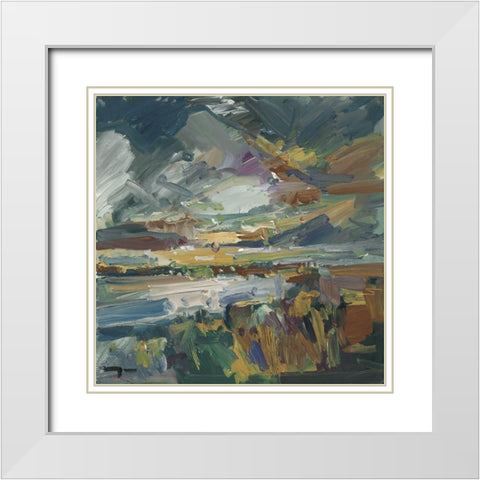 American Marshland     White Modern Wood Framed Art Print with Double Matting by Trujillo, Jose