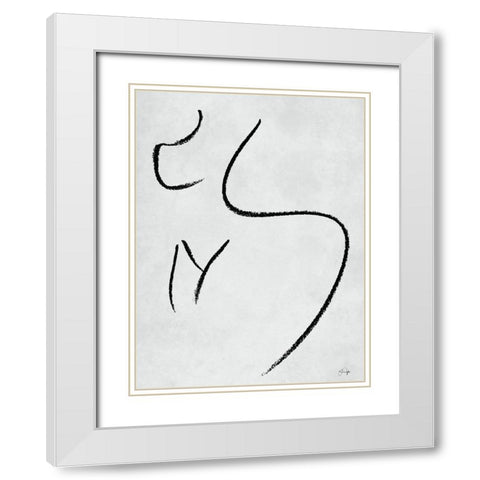 Body Positive Self Love White Modern Wood Framed Art Print with Double Matting by Yass Naffas Designs