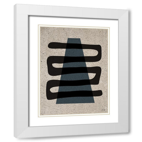 Traceable White Modern Wood Framed Art Print with Double Matting by Yass Naffas Designs