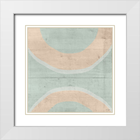 Separating Chains White Modern Wood Framed Art Print with Double Matting by Yass Naffas Designs