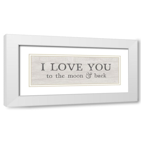 I Love You White Modern Wood Framed Art Print with Double Matting by Yass Naffas Designs