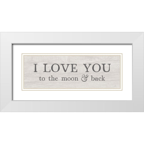 I Love You White Modern Wood Framed Art Print with Double Matting by Yass Naffas Designs