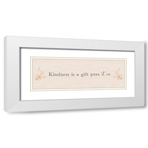 Pass It On White Modern Wood Framed Art Print with Double Matting by Yass Naffas Designs