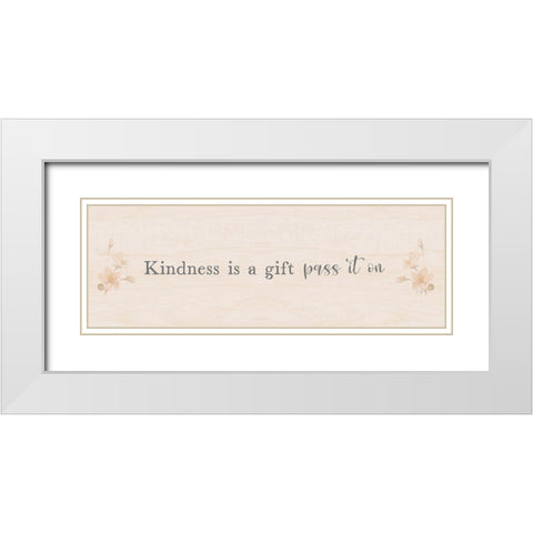 Pass It On White Modern Wood Framed Art Print with Double Matting by Yass Naffas Designs