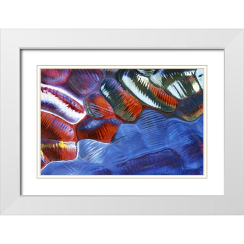 Abstract Pattern in Glass White Modern Wood Framed Art Print with Double Matting by Rotenberg, Nancy