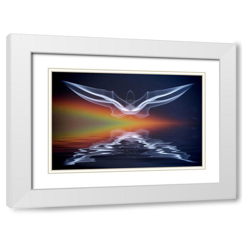 Artistic creation of angel or spirit White Modern Wood Framed Art Print with Double Matting by Zuckerman, Jim