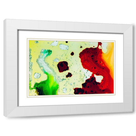 Color abstract White Modern Wood Framed Art Print with Double Matting by Muench, Zandria