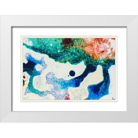 Color abstract White Modern Wood Framed Art Print with Double Matting by Muench, Zandria