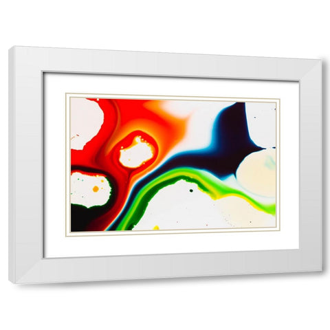 Color abstract White Modern Wood Framed Art Print with Double Matting by Muench, Zandria