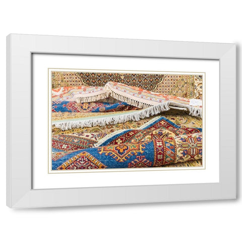 Africa-Egypt-Cairo-Giza Rugs for purchase a at rug and tapestry weaving school White Modern Wood Framed Art Print with Double Matting by Wilson, Emily