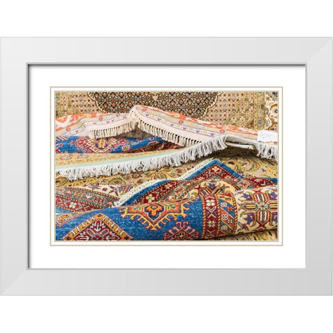 Africa-Egypt-Cairo-Giza Rugs for purchase a at rug and tapestry weaving school White Modern Wood Framed Art Print with Double Matting by Wilson, Emily