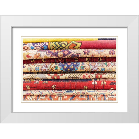 Africa-Egypt-Cairo-Giza Rugs for purchase a at rug and tapestry weaving school White Modern Wood Framed Art Print with Double Matting by Wilson, Emily