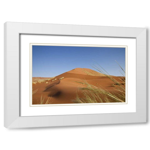 Sand Dunes, Namib Naukluft, Namib Desert, Namibia White Modern Wood Framed Art Print with Double Matting by Young, Bill