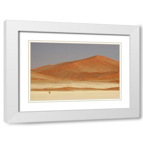 Namibia, Namib Desert Patterns on sand dunes White Modern Wood Framed Art Print with Double Matting by Kaveney, Wendy