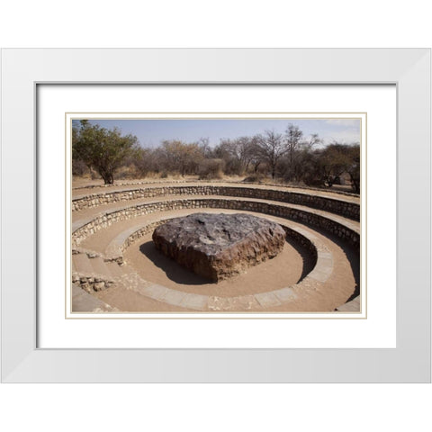 Africa, Namibia View of the Hoba Meteorite White Modern Wood Framed Art Print with Double Matting by Kaveney, Wendy