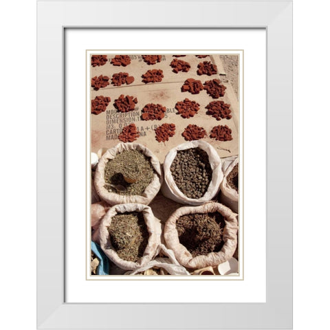 Namibia, Opuwo Fragrant herbs and ochre White Modern Wood Framed Art Print with Double Matting by Kaveney, Wendy