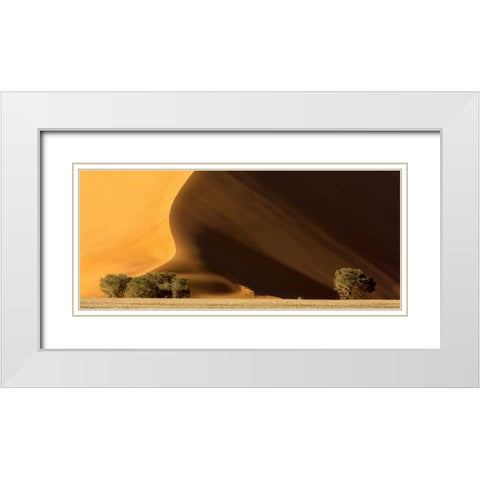 Namibia, Namib-Naukluft Park Dune at sunset White Modern Wood Framed Art Print with Double Matting by Kaveney, Wendy
