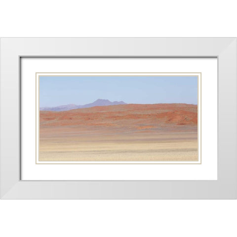 Namibia, Namib Desert Orange desert landscape White Modern Wood Framed Art Print with Double Matting by Kaveney, Wendy